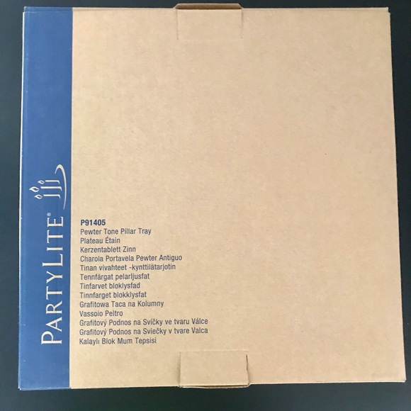 Pewter toned Party-lite pillar tray - Picture 4 of 7